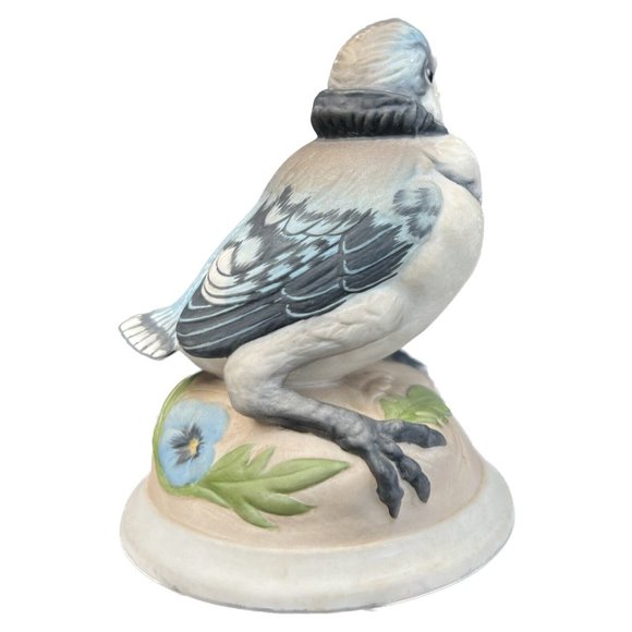 Vintage Boehm Baby Blue Jay Porcelain Bird Figurine #436 S Made in USA 4.5" EUC - Picture 3 of 5